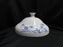 Porsgrund Norway Blue Flowers, Brown Trim: Round Serving Bowl & Lid, 9 3/4"