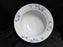 Porsgrund Norway Blue Flowers, Brown Trim: Round Serving Bowl & Lid, 9 3/4"