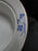 Porsgrund Norway Blue Flowers, Brown Trim: Round Serving Bowl & Lid, 9 3/4"