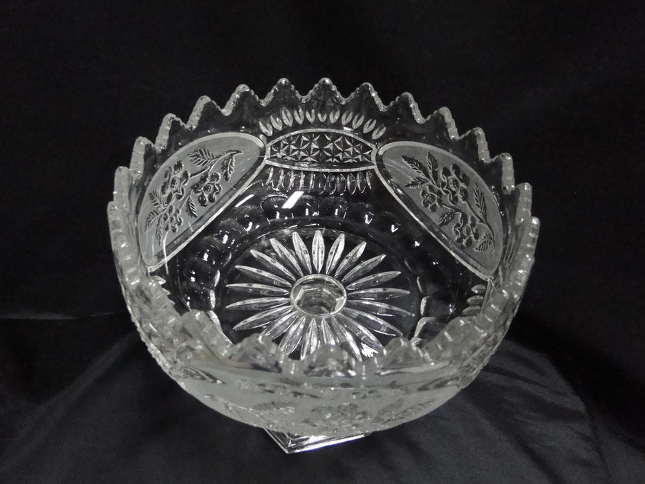 Crystal Clear Industries Flora Collection: Footed Serving Bowl, 8 1/2" x 7 7/8"