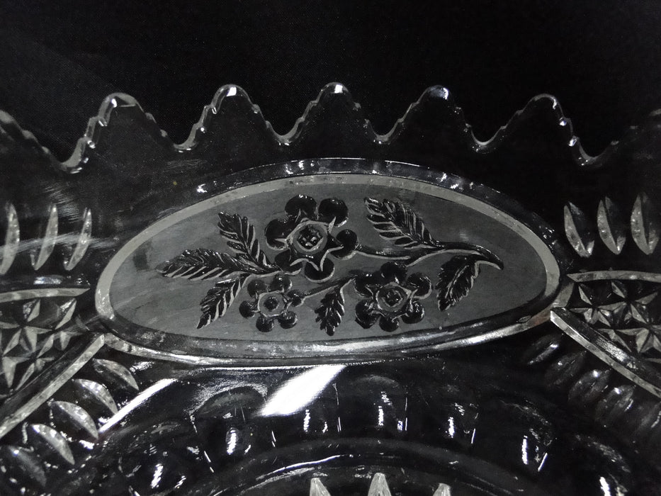 Crystal Clear Industries Flora Collection: Footed Serving Bowl, 8 1/2" x 7 7/8"
