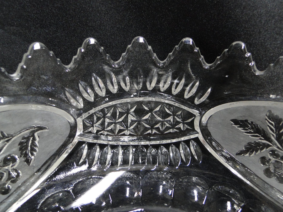 Crystal Clear Industries Flora Collection: Footed Serving Bowl, 8 1/2" x 7 7/8"