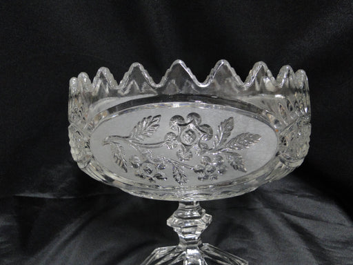Crystal Clear Industries Flora Collection: Footed Serving Bowl, 8 1/2" x 7 7/8"