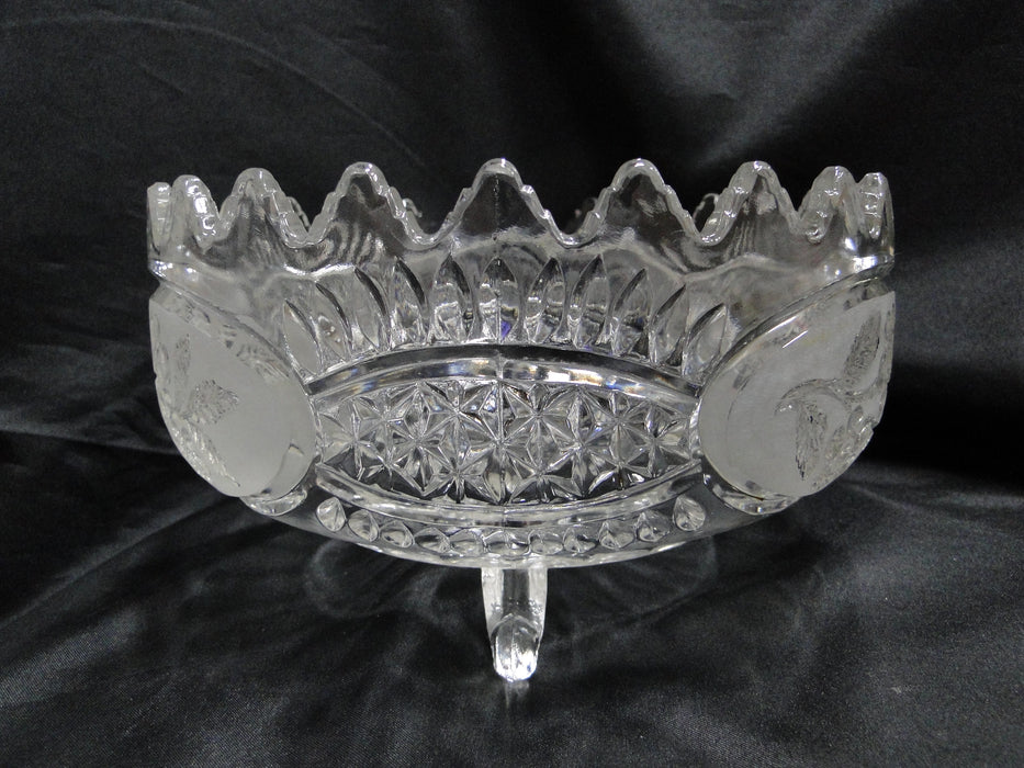 Crystal Clear Industries Flora Collection: 3-Toed Serving Bowl, 8 1/2" x 5" Tall