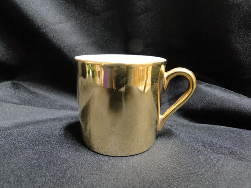 White Inside w/ Gold Glaze Outside: Demitasse Cup Only, 2 1/8" No Saucer