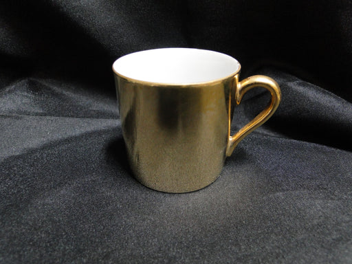 White Inside w/ Gold Glaze Outside: Demitasse Cup Only, 2 1/8" No Saucer