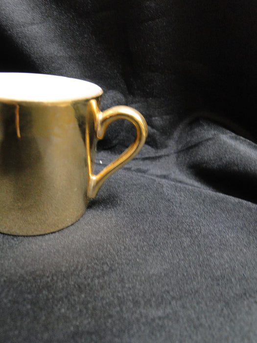 White Inside w/ Gold Glaze Outside: Demitasse Cup Only, 2 1/8" No Saucer