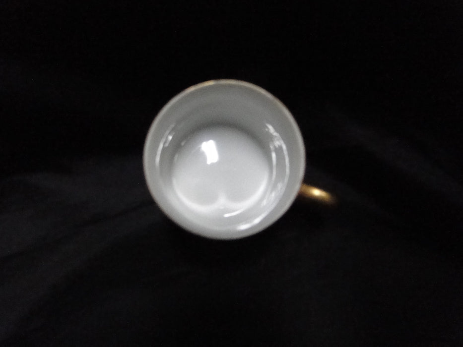 White Inside w/ Gold Glaze Outside: Demitasse Cup Only, 2 1/8" No Saucer