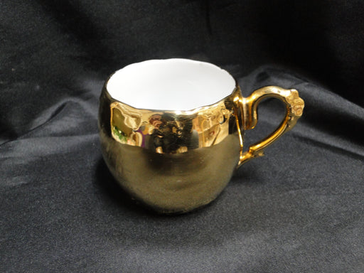 White Inside w/ Gold Glaze Outside: Small Mug, 2 1/2" Tall