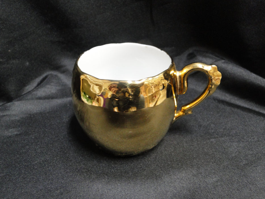 White Inside w/ Gold Glaze Outside: Small Mug, 2 1/2" Tall