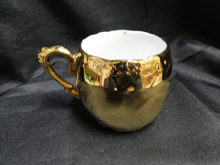 White Inside w/ Gold Glaze Outside: Small Mug, 2 1/2" Tall