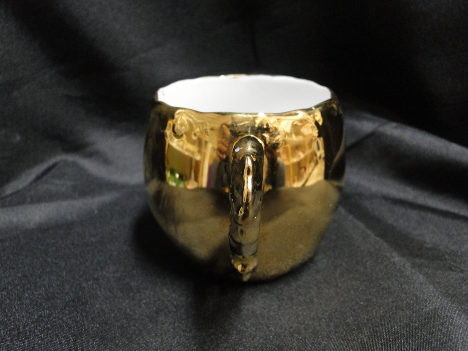 White Inside w/ Gold Glaze Outside: Small Mug, 2 1/2" Tall