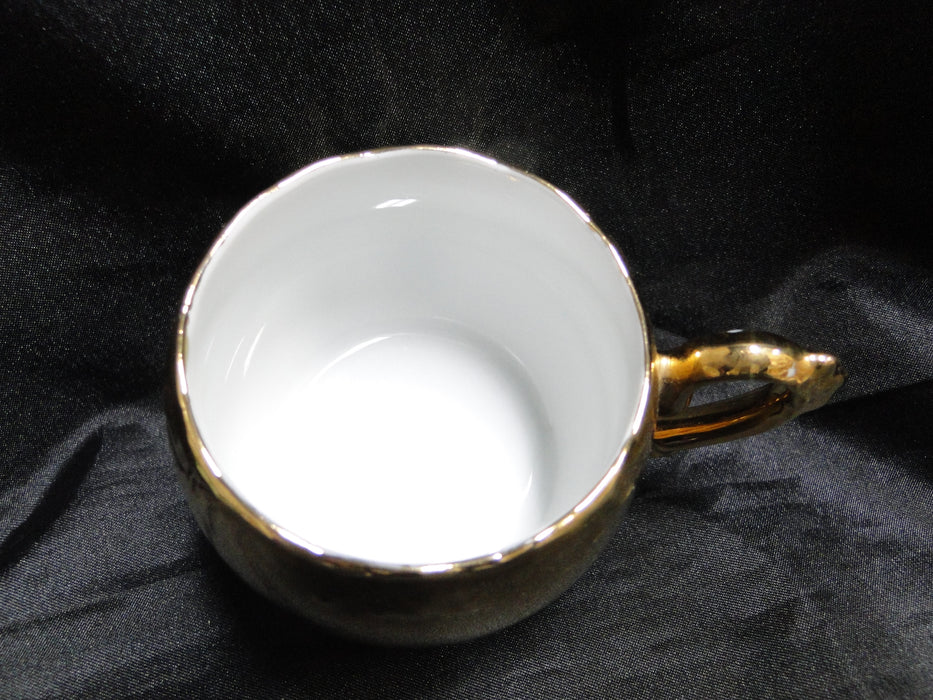 White Inside w/ Gold Glaze Outside: Small Mug, 2 1/2" Tall