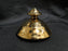 Germany White Inside w/ Gold Glaze Outside: Sugar Bowl & Lid, 4 1/2"