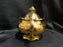 Germany White Inside w/ Gold Glaze Outside: Sugar Bowl & Lid, 4 1/2"