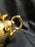 Germany White Inside w/ Gold Glaze Outside: Sugar Bowl & Lid, 4 1/2"