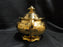Germany White Inside w/ Gold Glaze Outside: Sugar Bowl & Lid, 4 1/2"