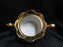 Germany White Inside w/ Gold Glaze Outside: Sugar Bowl & Lid, 4 1/2"