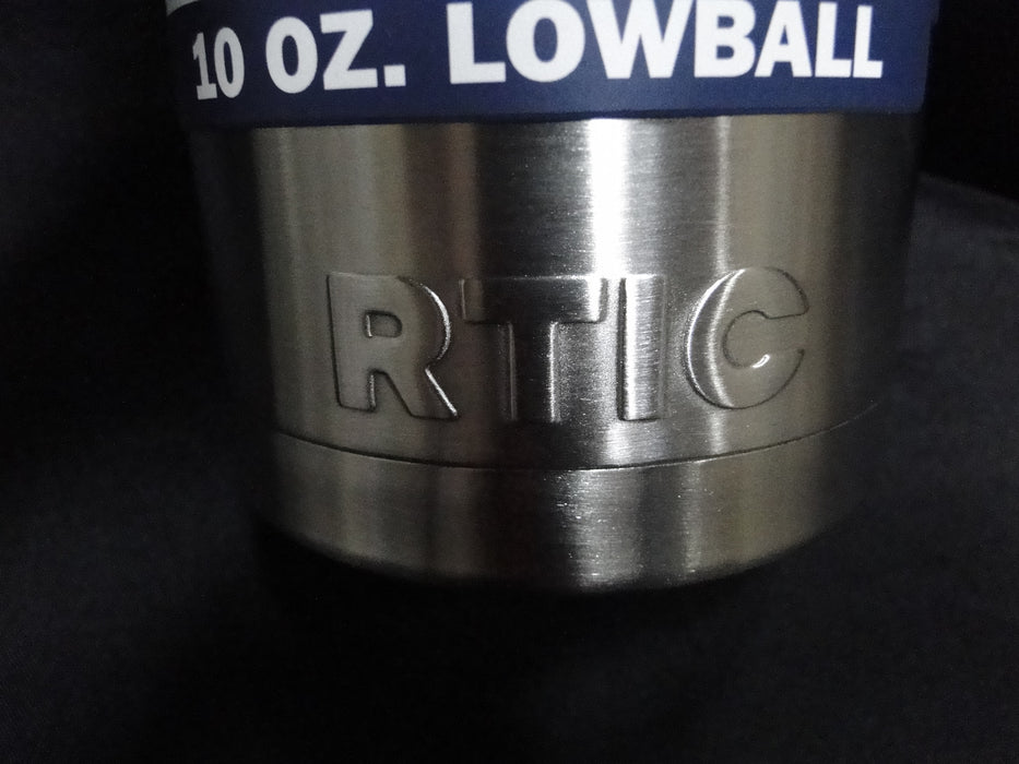 RTIC Stainless Steel Drinkware: NEW 10 oz Lowball Tumbler & Lid, 4 5/8", Box