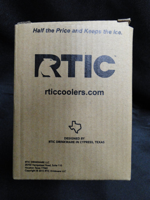 RTIC Stainless Steel Drinkware: NEW 10 oz Lowball Tumbler & Lid, 4 5/8", Box