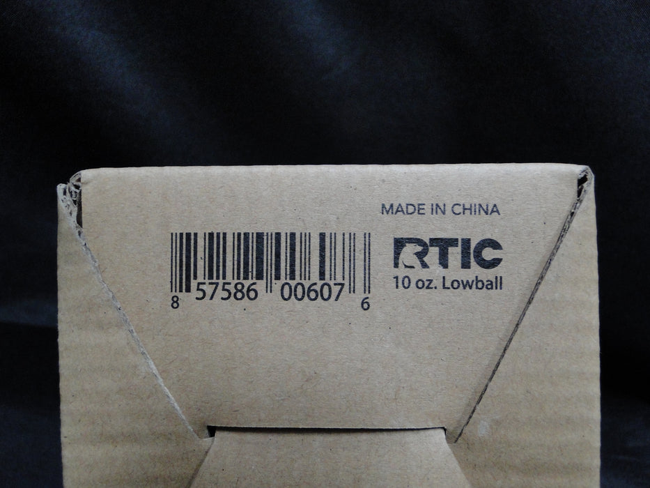 RTIC Stainless Steel Drinkware: NEW 10 oz Lowball Tumbler & Lid, 4 5/8", Box
