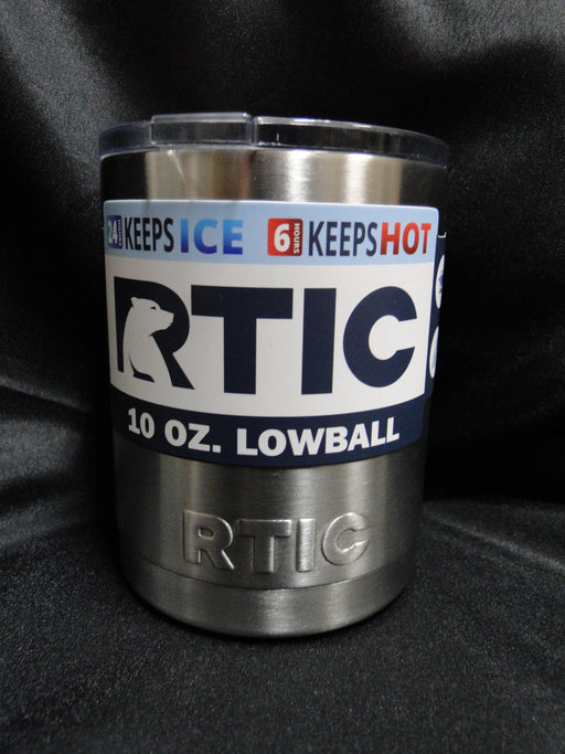 RTIC Stainless Steel Drinkware: NEW 10 oz Lowball Tumbler & Lid, 4 5/8", Box