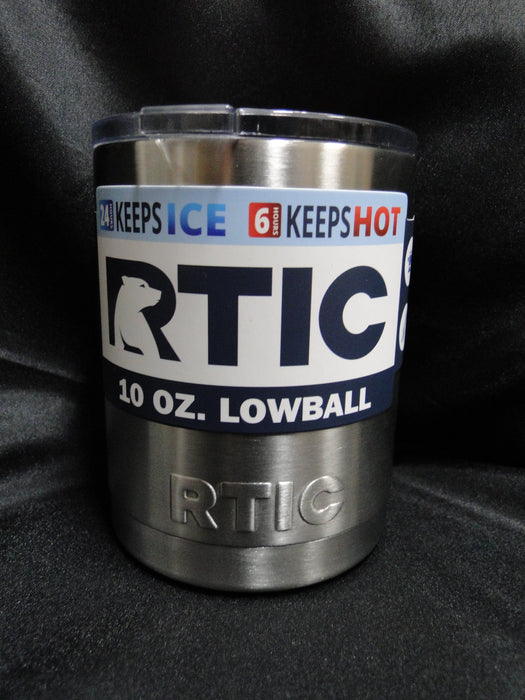 RTIC Stainless Steel Drinkware: NEW 10 oz Lowball Tumbler & Lid, 4 5/8", Box