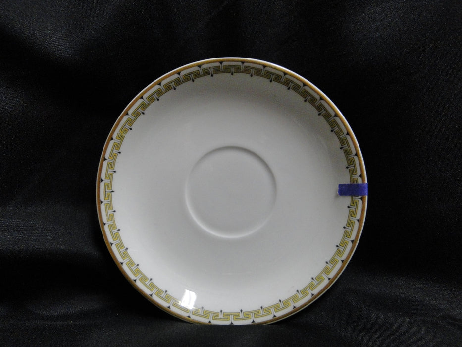 Haviland (Limoges) Albany Schleiger 107 Greek Key: 5 3/4" Saucer Only, As Is