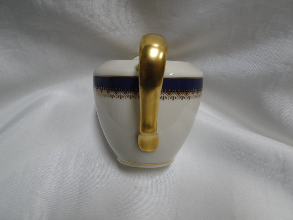 Lenox Jefferson, Blue Band, Red & Gold: Creamer / Cream Pitcher, 3 1/8"