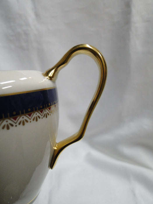Lenox Jefferson, Blue Band, Red & Gold: Creamer / Cream Pitcher, 3 1/8"
