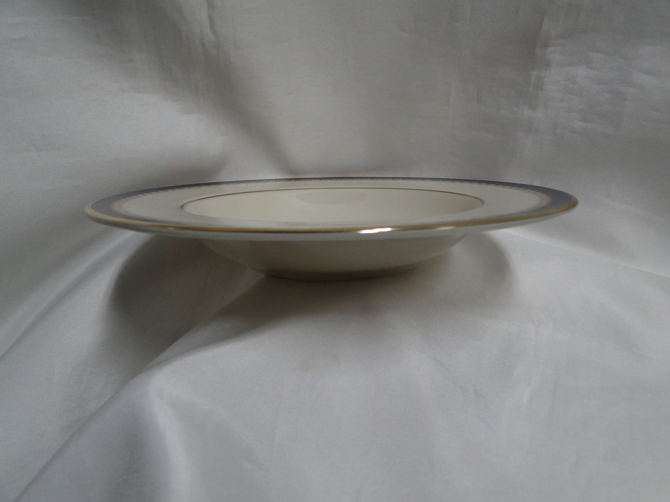 Lenox Jefferson, Blue Band, Red & Gold: Rim Soup Bowl, 8 1/2" x 1 1/4"