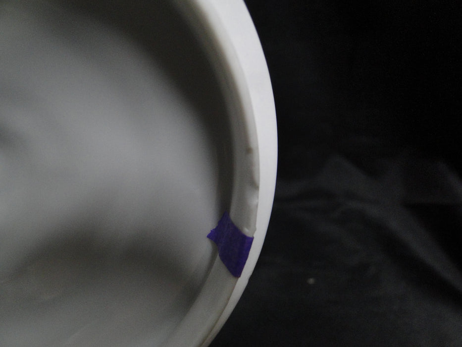 Gold China GOC10, Flowers, Tan & Purple Edge: Sugar Bowl & Lid, 4 5/8", As Is