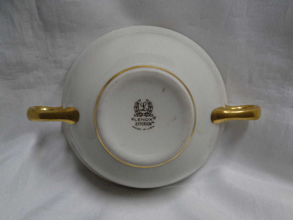 Lenox Jefferson, Blue Band, Red & Gold: Cream Soup Bowl & Saucer
