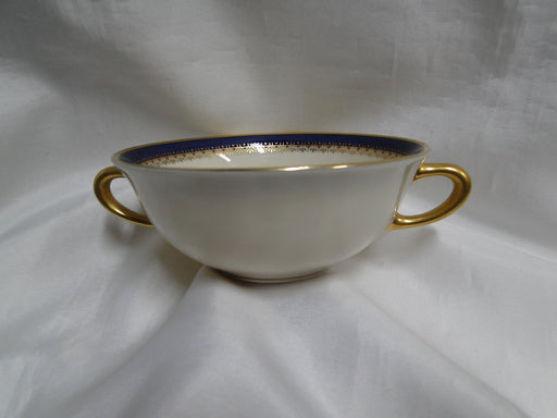 Lenox Jefferson, Blue Band, Red & Gold: Cream Soup Bowl & Saucer