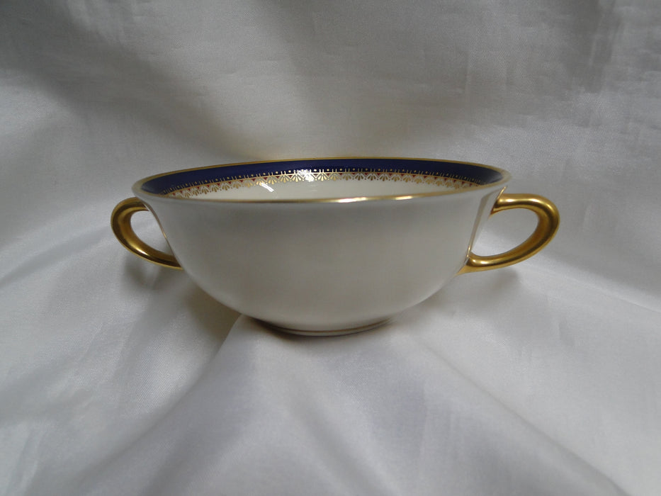 Lenox Jefferson, Blue Band, Red & Gold: Cream Soup Bowl & Saucer
