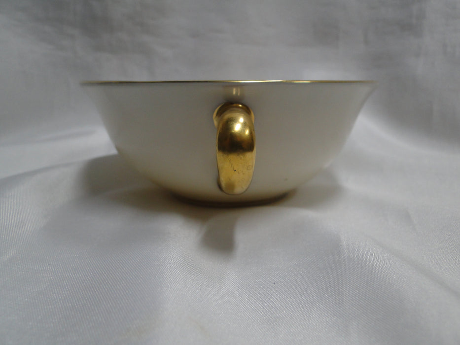 Lenox Jefferson, Blue Band, Red & Gold: Cream Soup Bowl & Saucer