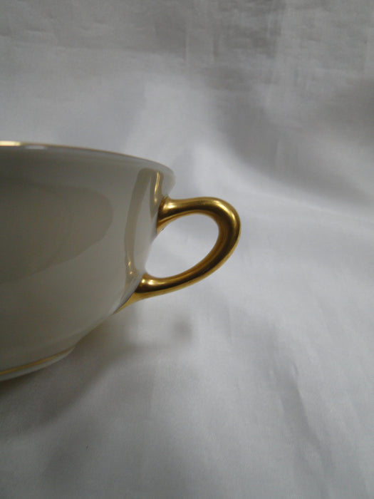 Lenox Jefferson, Blue Band, Red & Gold: Cream Soup Bowl & Saucer