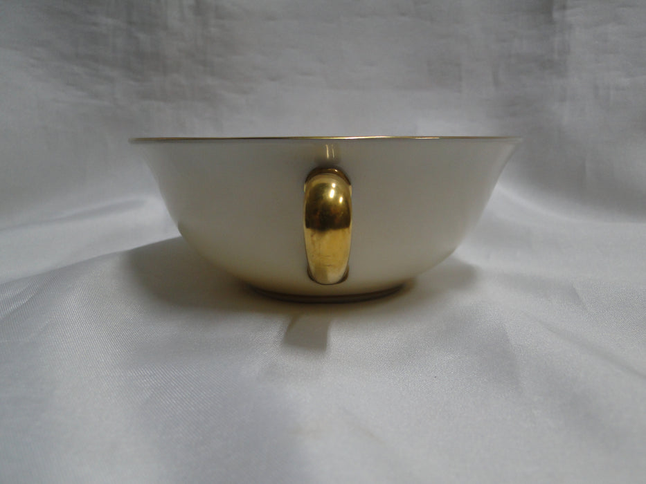 Lenox Jefferson, Blue Band, Red & Gold: Cream Soup Bowl & Saucer