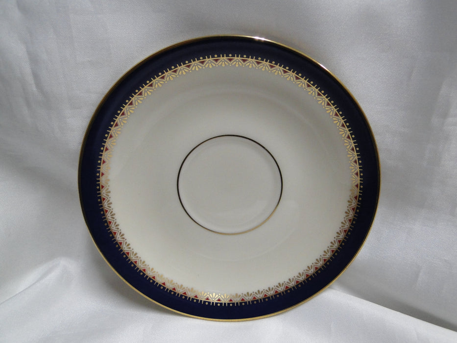 Lenox Jefferson, Blue Band, Red & Gold: Cup & Saucer Set (s), 2 7/8" Tall