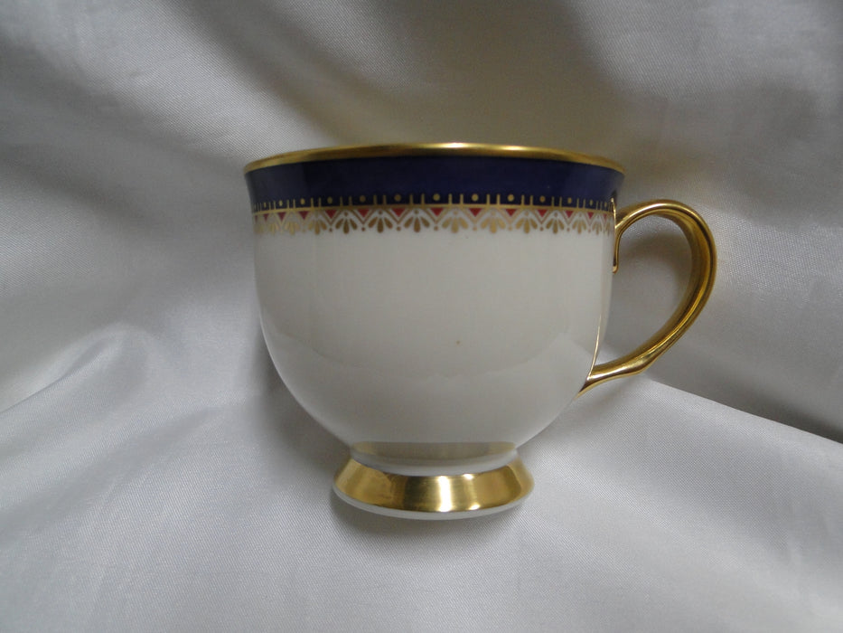 Lenox Jefferson, Blue Band, Red & Gold: Cup & Saucer Set (s), 2 7/8" Tall