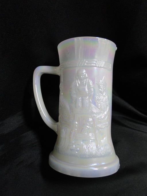 Federal Glass FEG9 Iridescent, Tavern Scene: Beer Mug / Stein (s), 5 7/8", As Is
