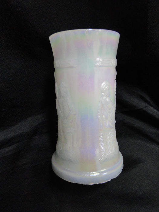 Federal Glass FEG9 Iridescent, Tavern Scene: Beer Mug / Stein (s), 5 7/8", As Is