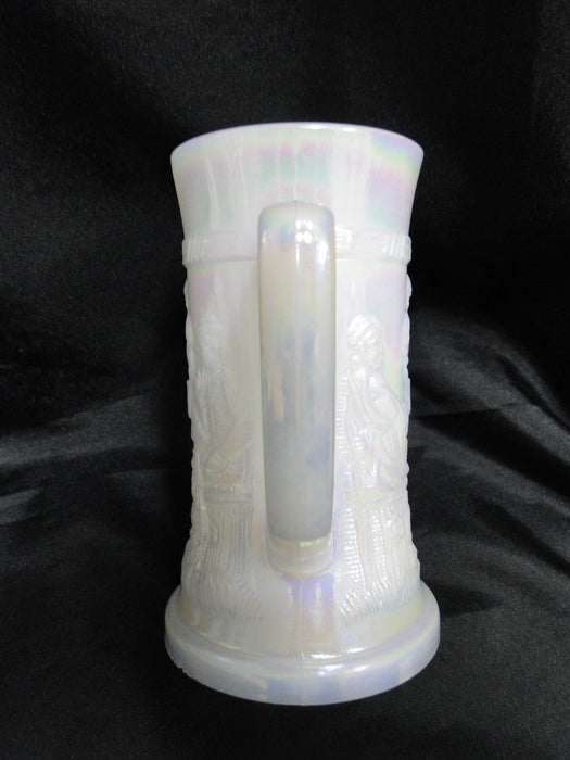 Federal Glass FEG9 Iridescent, Tavern Scene: Beer Mug / Stein (s), 5 7/8", As Is