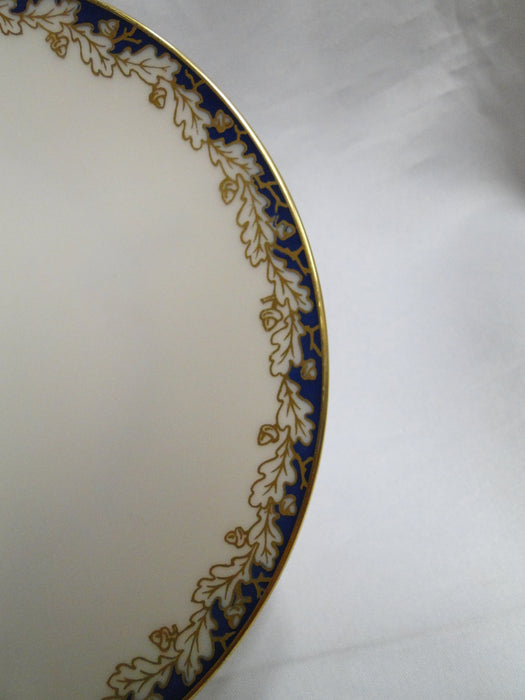 Lenox Oakleaf Cobalt Blue, Gold Leaves: 7" Cream Soup Saucer Only, No Bowl