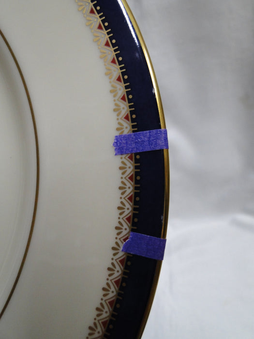 Lenox Jefferson, Blue Band, Red & Gold: Dinner Plate (s), 10 1/2", As Is
