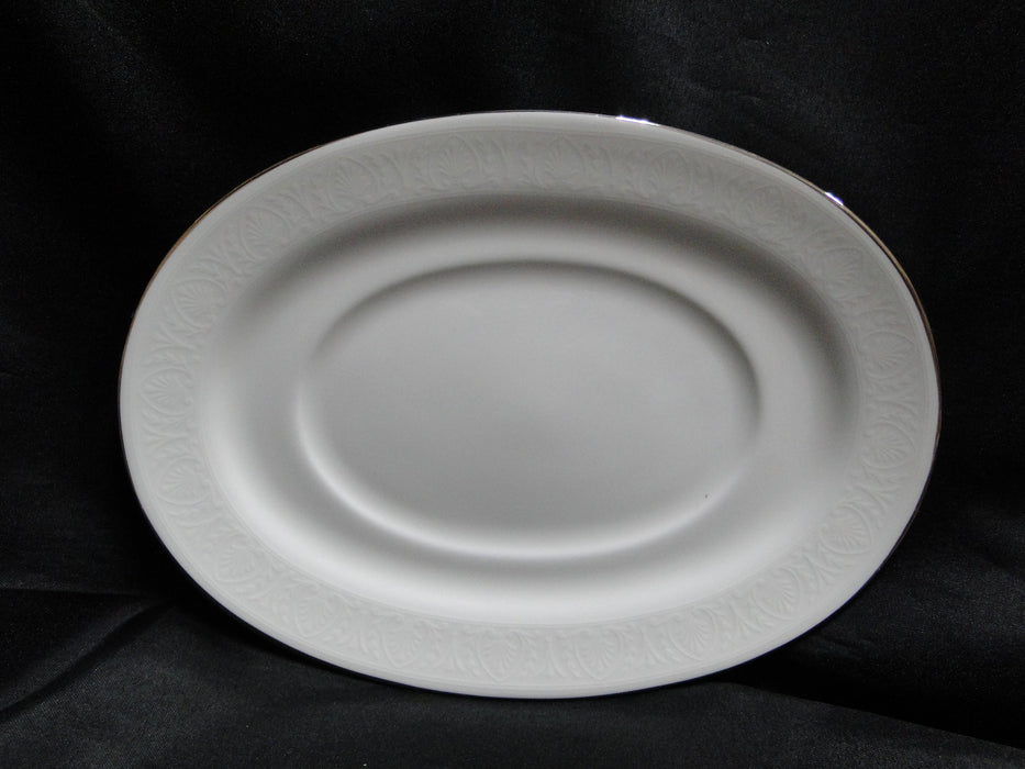 Lenox Hannah Platinum, White Design: Gravy Boat & Separate Underplate