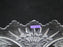 French Tazza, Etched Frosted Fruit: 3-Toed Serving Bowl, 8 3/4" x 5" Tall, As Is