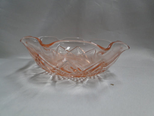 Hazel Atlas Diamond Arches Pink: Fruit Bowl (s), 4 3/4" x 1.5" Tall, Crimped