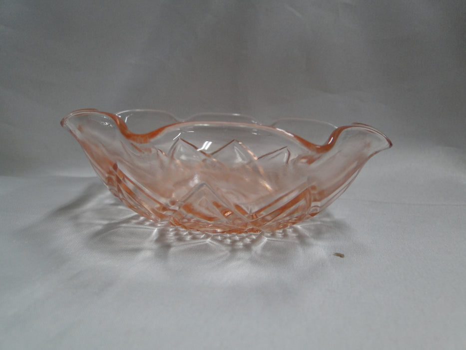 Hazel Atlas Diamond Arches Pink: Fruit Bowl (s), 4 3/4" x 1.5" Tall, Crimped