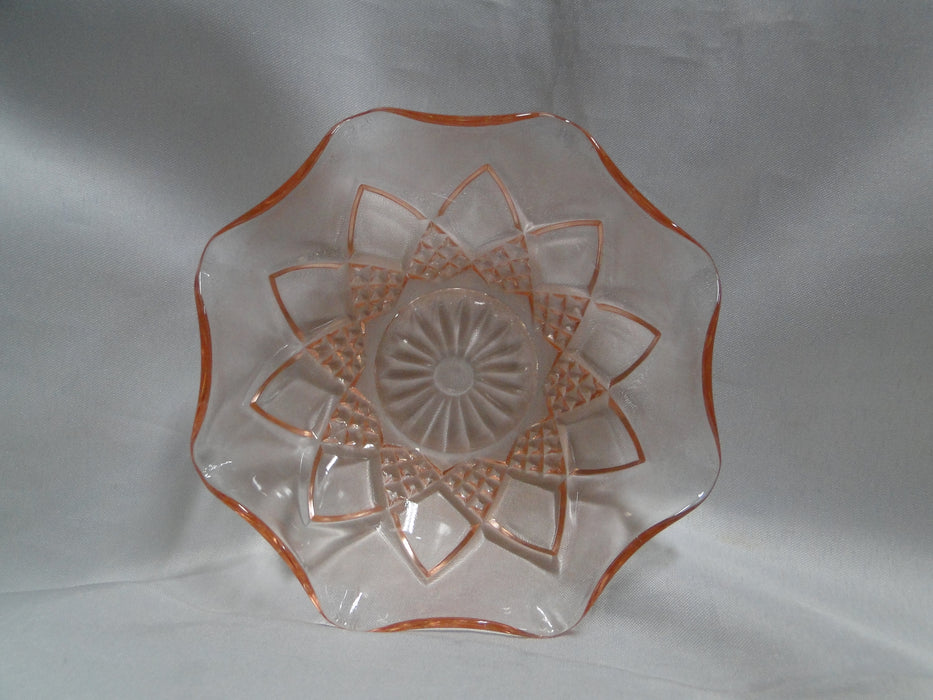 Hazel Atlas Diamond Arches Pink: Fruit Bowl (s), 4 3/4" x 1.5" Tall, Crimped